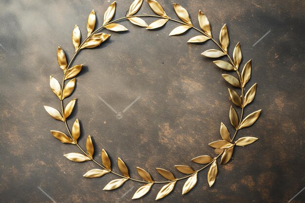 Laurel wreath often worn by victorious military commanders illustration photo