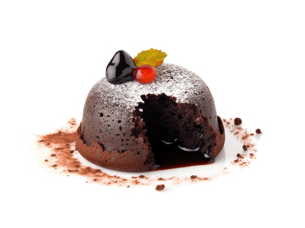 Lava Cake Gesmolten Chocolade Fondant Warme Chocolade Dessert Lava Cake Abstracte Generatieve AI Illustratie