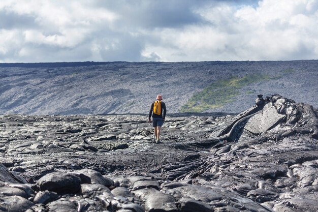 Lava flow on Big Island, Hawaii