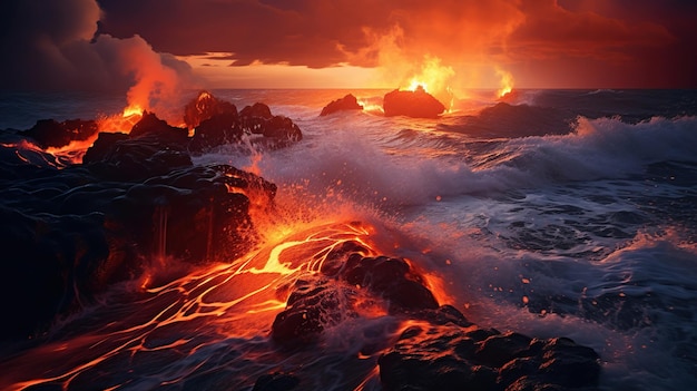 The lava flow of the ocean