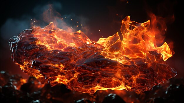 Lava isolated on transparent background