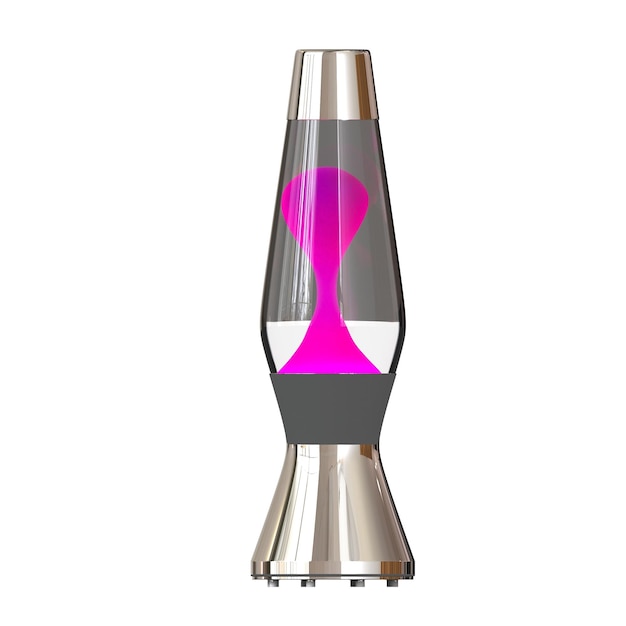 Lava lamp table lamp isolated on white background room lamp 3D illustration cg render