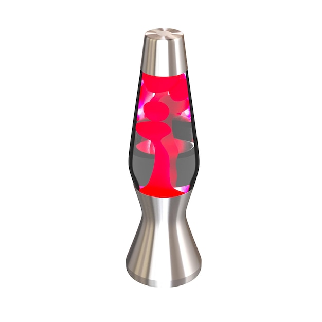 Lava lamp tafel lamp geïsoleerd op witte achtergrond kamer lamp 3D illustratie cg render