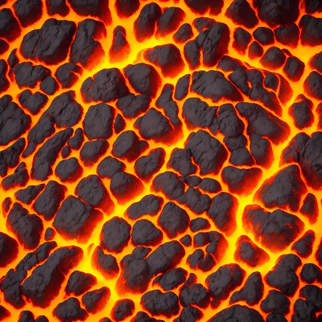 Фото Узор лавы с текстурой мелких камней для графического дизайна реалистичное пламя лавы на черном