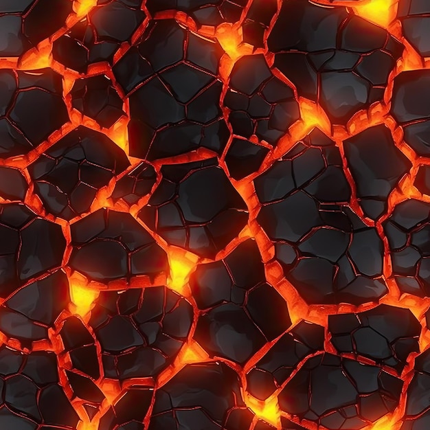 Photo lava texture seamless pattern