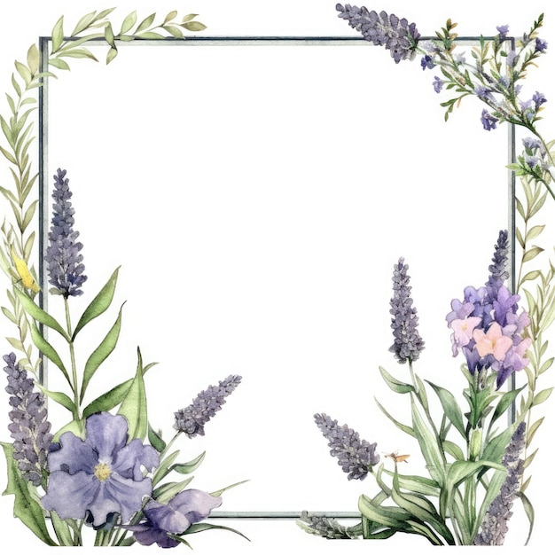 lavanda zachte aquarel scrapbooking frame clipart achtergrond afdrukbare bloemen kind