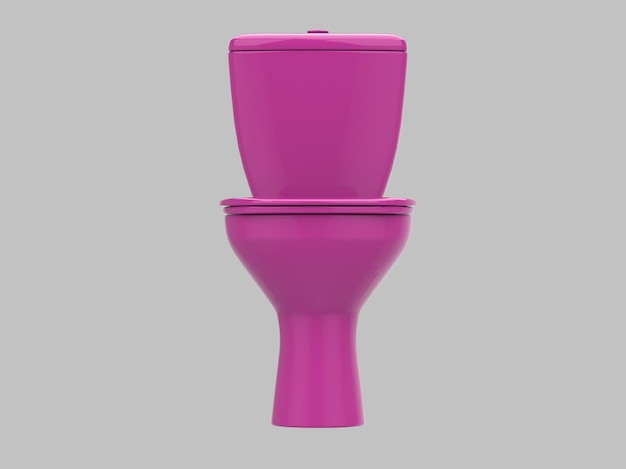 Lavatory closet bathroom wc water pink 3d illustration