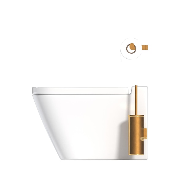 Lavatory pan isolated on a white background bidet 3D illustration and CG render