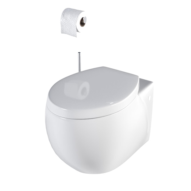 Lavatory pan isolated on a white background bidet 3D illustration and CG render