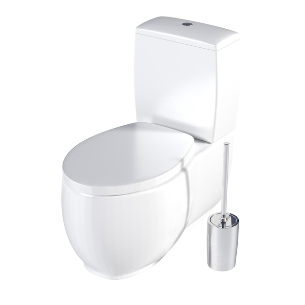 Photo lavatory pan isolated on a white background bidet 3d illustration and cg render