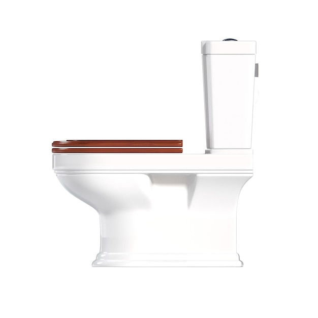 Lavatory pan isolated on a white background bidet 3D illustration and CG render