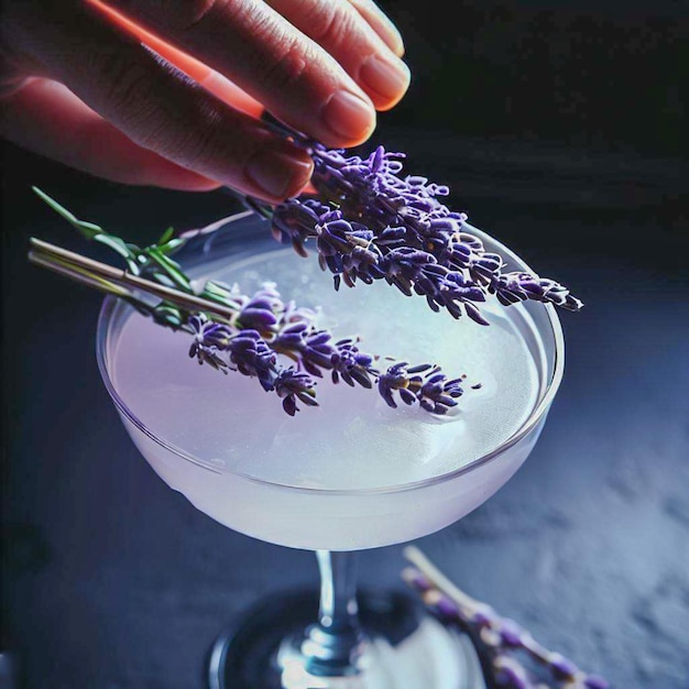 Lavendel garnituur cocktailidee