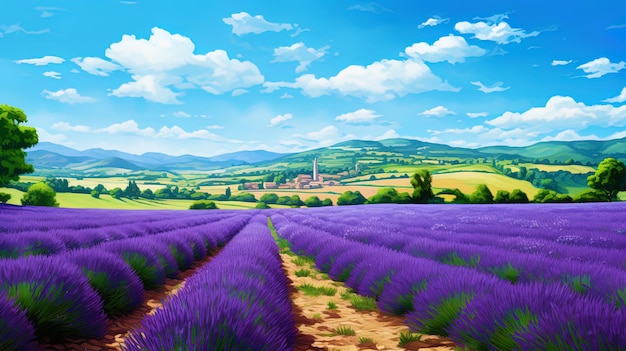 Lavendel op het Franse veld in de zomer.