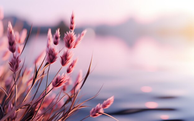 lavendelbloem bij zonsondergang