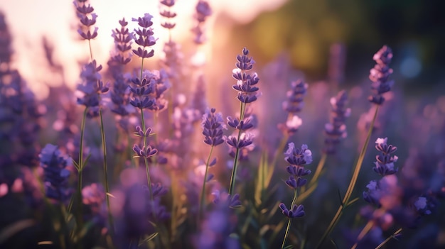 Lavendelbloemen in de natuur