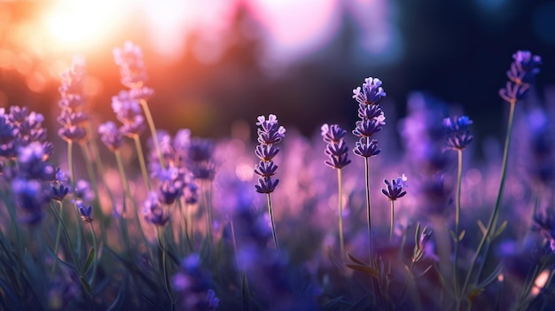 Lavendelbloemen in de natuur