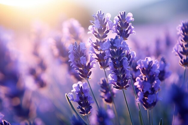 Lavendelbloemen in het zonlicht