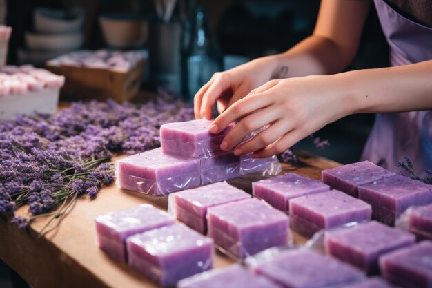 Photo lavender bliss artisanal soap bars handcrafted by a womenowned small business