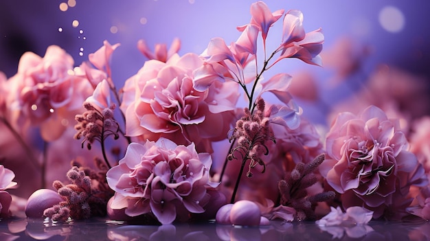 lavender blush color background Background Generative Ai