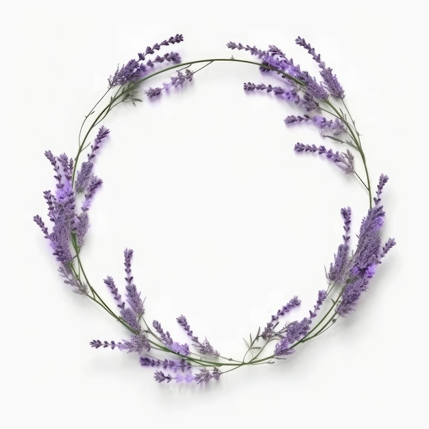 Lavender circle frame Illustration AI GenerativexA