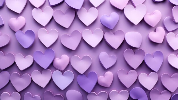 Lavender Color Hearts as a background