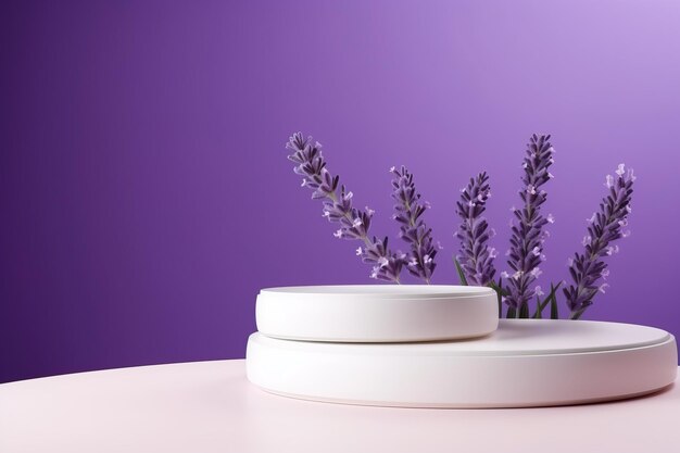 Lavender elegance a captivating minimalist showcase for product branding