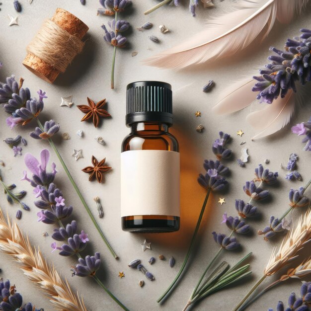 Lavender Essential Oil Mockup Design 8