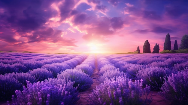 Lavender Field Backdrop