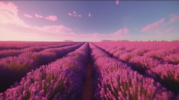 Lavender field Illustration AI GenerativexA