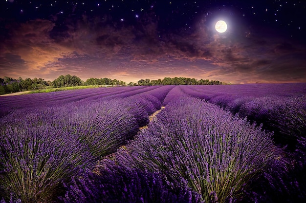 Lavender field at summer