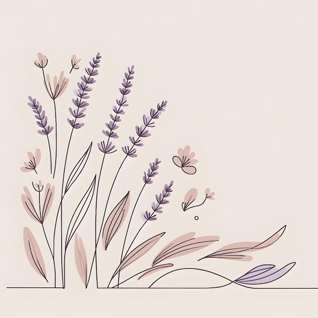 Photo lavender flower bouquet lavender branches