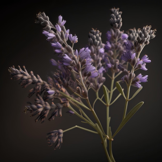 Lavender flower illustration. IA generative.