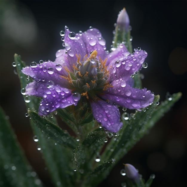 Lavender Flower In Rain Nature Wallpaper