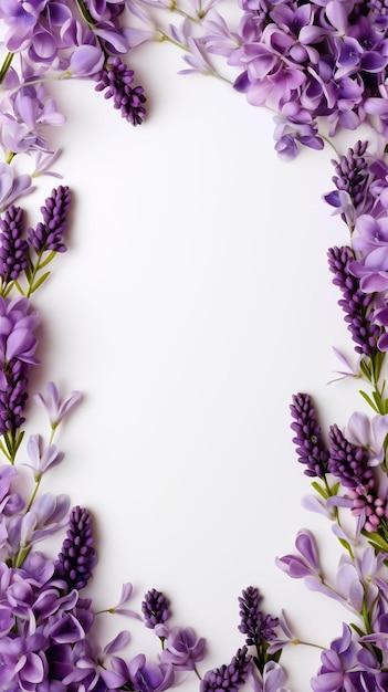 lavender flowers on a white background