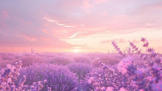 Foto una fantasia del giardino di lavanda