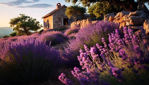 Photo lavender gardens in turkey's burdur province turkey