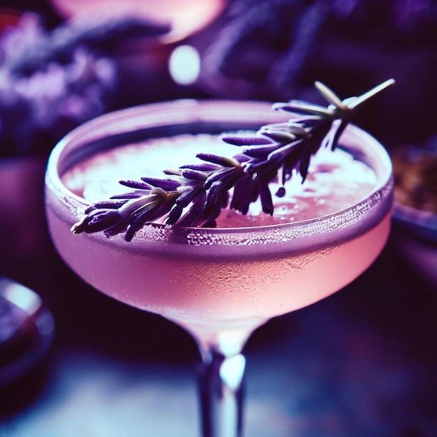 lavender garnish cocktail idea