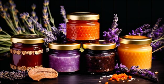 Lavender honey and other herbal extracts for face care