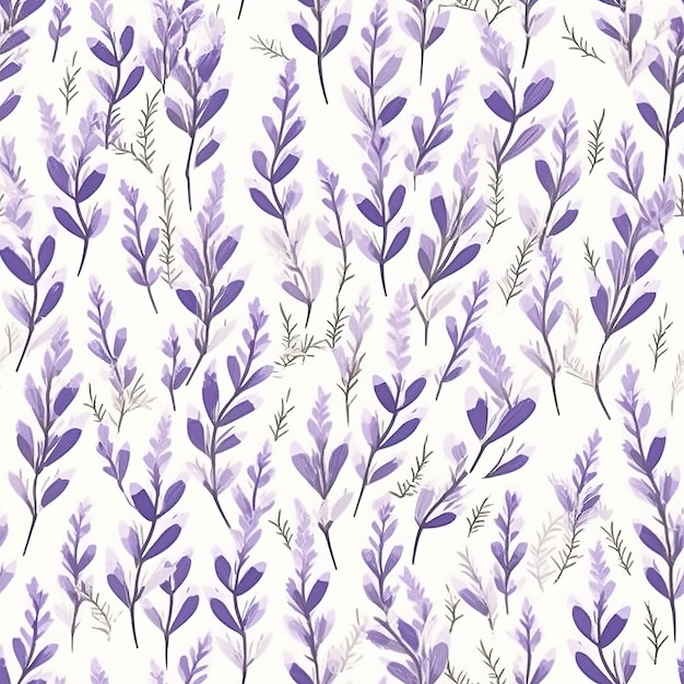 Lavender illustration pattern