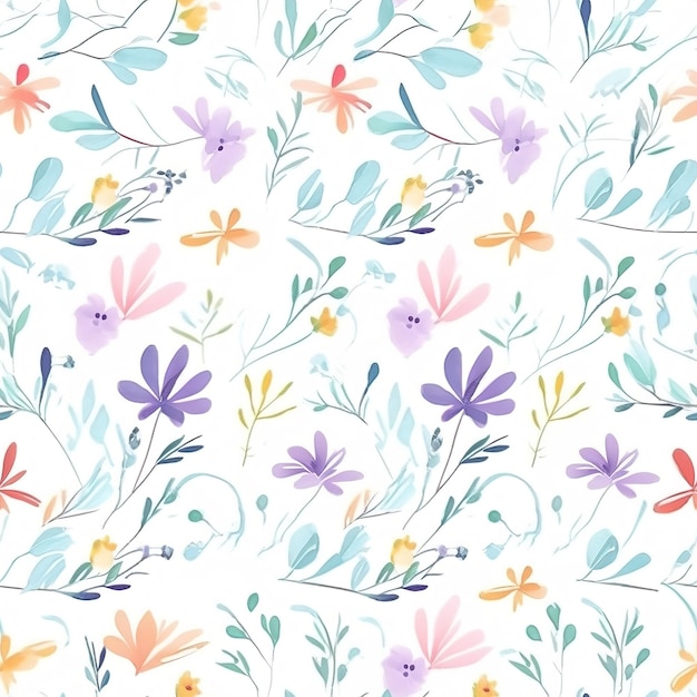 Lavender illustration pattern