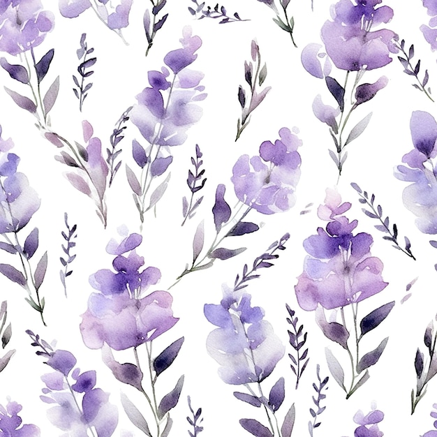 Lavender illustration pattern