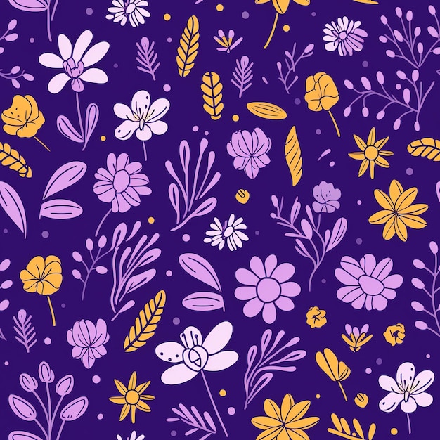 Lavender illustration pattern