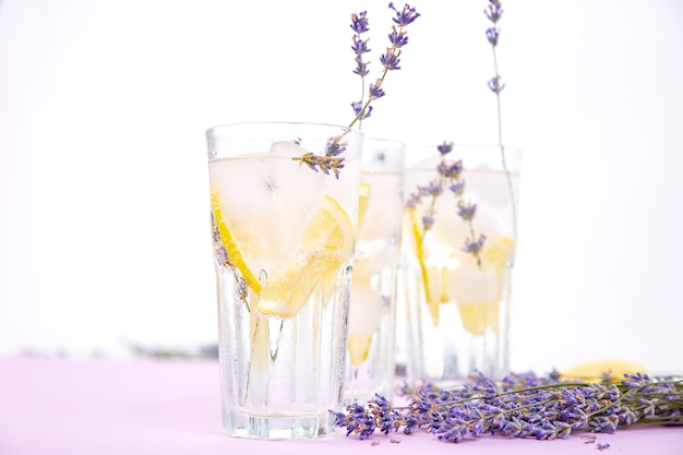 Lavender lemonade with lemon