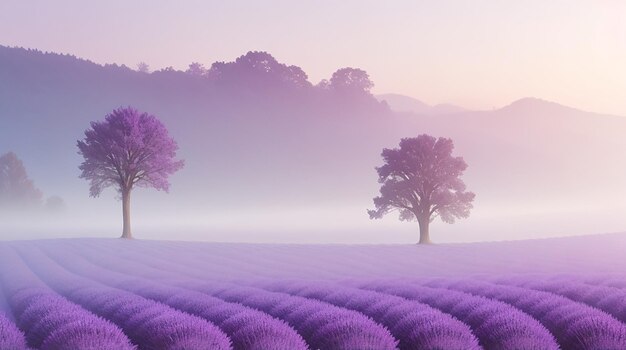 Photo lavender mist to twilight purple