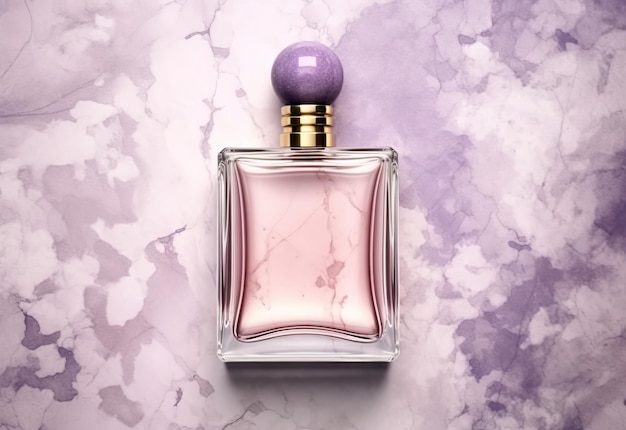 Lavender perfume mock up