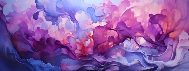 Lavender and purple swirling paint