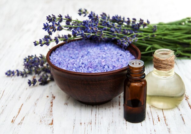 Lavender sea salt and oil