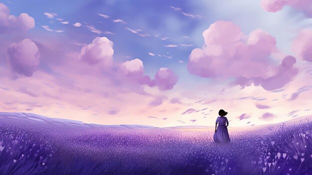 Lavender serenity a tranquil solid color background