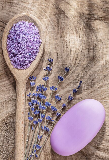 Lavender soap and salt