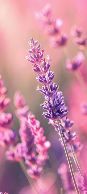 Lavender on soft dreamy background summer banner